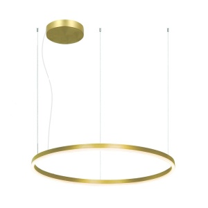 Lustra LED design modern circular ROTUNDA 80cm, auriu mat - Img 1