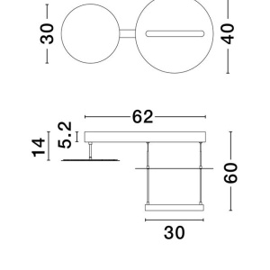 Lustra LED design modern DIONA, 3000K 158262 universul-luminii.ro