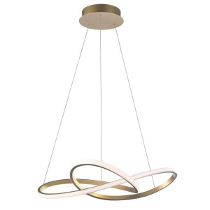 Lustra LED design modern Fusion, auriu - Img 1