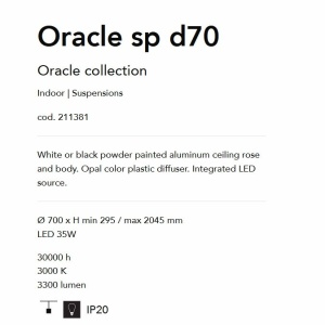 Lustra LED design modern ORACLE SP D70 BIANCO 82262 universul-luminii.ro