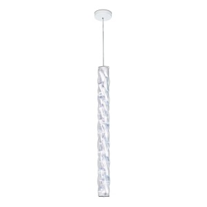 Lustra LED design tehnico-decorativ realizat manual Hugo vertical prisma - Img 1