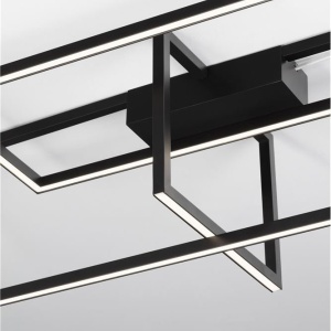 Lustra LED dimabila aplicata design modern CLEA negru 31W - Img 2