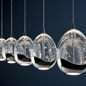 LUSTRA LED dimabila cu 5 pendule Rocio, crom SV-783618 47412 universul-luminii.ro