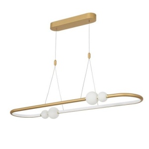 Lustra LED dimabila cu telecomanda design modern Celia auriu