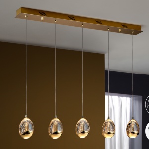 Lustra LED dimabila cu telecomanda ROCIO, auriu SV-783627D 71892 universul-luminii.ro