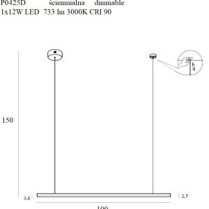 Lustra LED dimabila design modern TRIO 1 auriu 96572 universul-luminii.ro