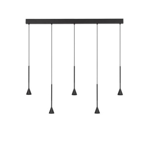 Lustra LED dimabila suspendata NET negru - Img 1