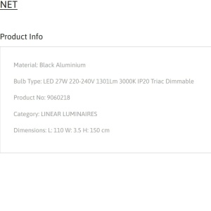 Lustra LED dimabila suspendata NET negru - Img 6