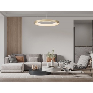 Lustra LED inteligenta design circular NISEKO II Gold 50cm 220102 universul-luminii.ro