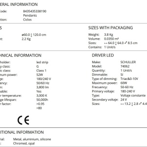 Lustra LED moderna design circular Ciclos crom - Img 7