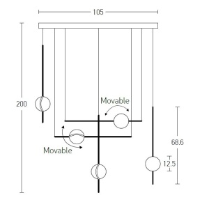 Lustra LED moderna design deosebit Roxie - Img 3