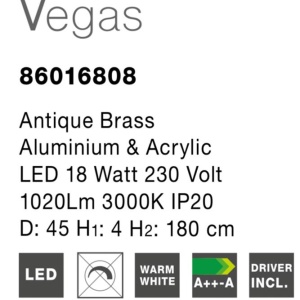 Lustra LED moderna diametru 45cm, Vegas 47882 universul-luminii.ro