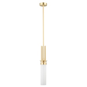 Lustra LED moderna realizata manual din alama Mussa