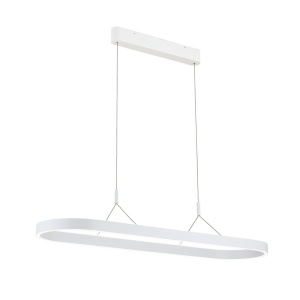 Lustra LED ovala iluminat sus si jos CARRARA alb - Img 4