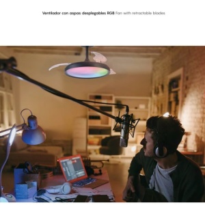 Lustra LED RGB CCT cu ventilator si telecomanda SIBERIA Mini MA-8761 172312 universul-luminii.ro