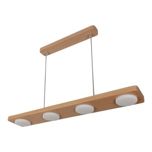 Lustra LED rustica fabricata manual din lemn OKIO 4L - Img 1