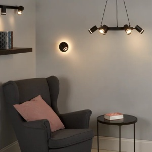 Lustra LED suspendata cu 6 spoturi directionabile, Laser alb - Img 2