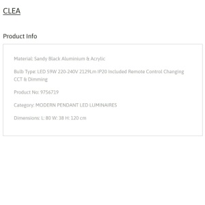 Lustra LED suspendata cu telecomanda design geometric CLEA neagra 137822 universul-luminii.ro