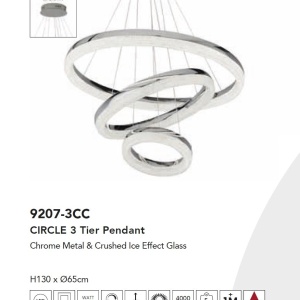 Lustra LED suspendata design circular Circle 3Lt - Img 4