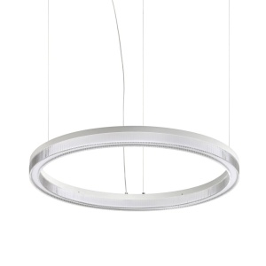 Lustra LED suspendata design circular CROWN SP D60 BIANCO