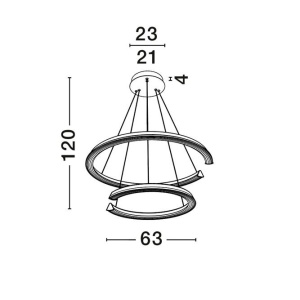 Lustra LED suspendata design circular ELMO 152622 universul-luminii.ro