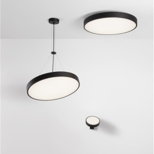 Lustra LED suspendata design circular PERFECT 40cm negru 3000K Dimmable - Img 3