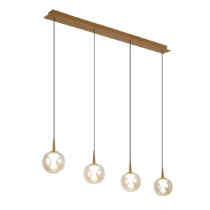 Lustra LED suspendata design decorativ ANDROMEDA auriu - Img 4
