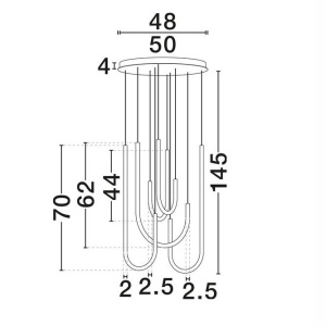 Lustra LED suspendata design decorativ TOPAZ - Img 7