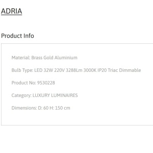 Lustra LED suspendata design elegant ADRIA D-60cm - Img 3