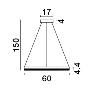 Lustra LED suspendata design elegant ADRIA D-60cm - Img 4