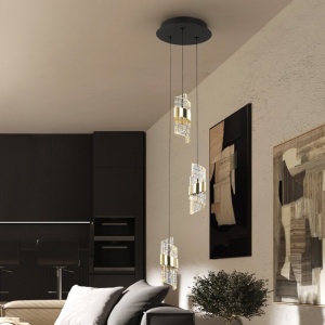 Lustra LED suspendata design elegant Iliada 3L - Img 1