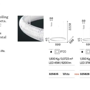 Lustra LED suspendata design elegant Miracle sp d80 164602 universul-luminii.ro
