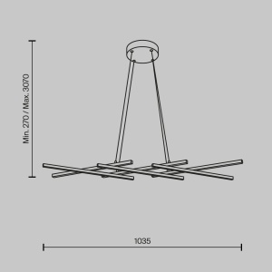 Lustra LED suspendata design geometric Halo alama 226572 universul-luminii.ro