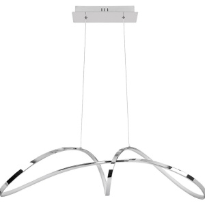 Lustra LED suspendata design modern Aisha crom - Img 2