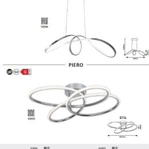 Lustra LED suspendata design modern Aisha crom - Img 5