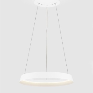 Lustra LED suspendata design modern circular ORMI alba D-45cm - Img 4