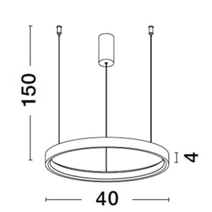 Lustra LED suspendata design modern circular PERRINE D-40cm argintie - Img 9