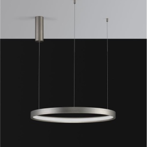 Lustra LED suspendata design modern circular PERRINE D-60cm argintie - Img 9