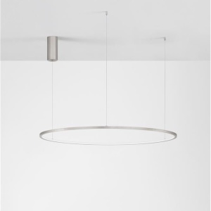 Lustra LED suspendata design modern circular TARQUIN D-100cm argintie - Img 3