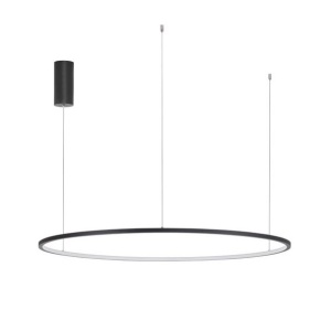 Lustra LED suspendata design modern circular TARQUIN D-100cm negru