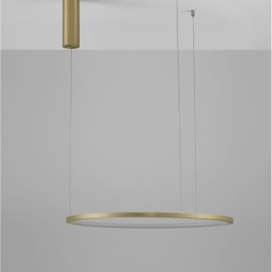 Lustra LED suspendata design modern circular TARQUIN D-60cm aurie - Img 4