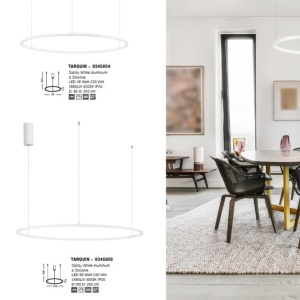 Lustra LED suspendata design modern circular TARQUIN D-80cm alba 205542 universul-luminii.ro