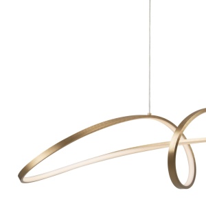 Lustra LED suspendata, design modern Curve auriu - Img 2