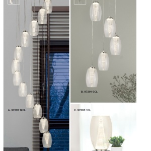 Lustra LED suspendata design modern Cyclone 5L 97291-5CL SRT - Img 2