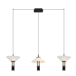 Lustra LED suspendata design modern decorativ Newy 3L negru
