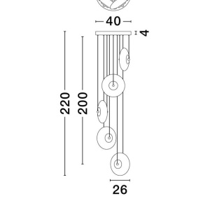 Lustra LED suspendata design modern decorativ SKIA 5L - Img 7