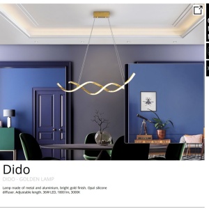 Lustra LED suspendata design modern Dido aurie 119072 universul-luminii.ro