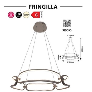 Lustra LED suspendata design modern Fringilla - Img 6