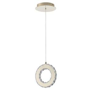 Lustra LED suspendata design modern Girona auriu - Img 3