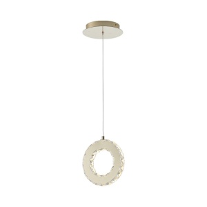 Lustra LED suspendata design modern Girona auriu - Img 9